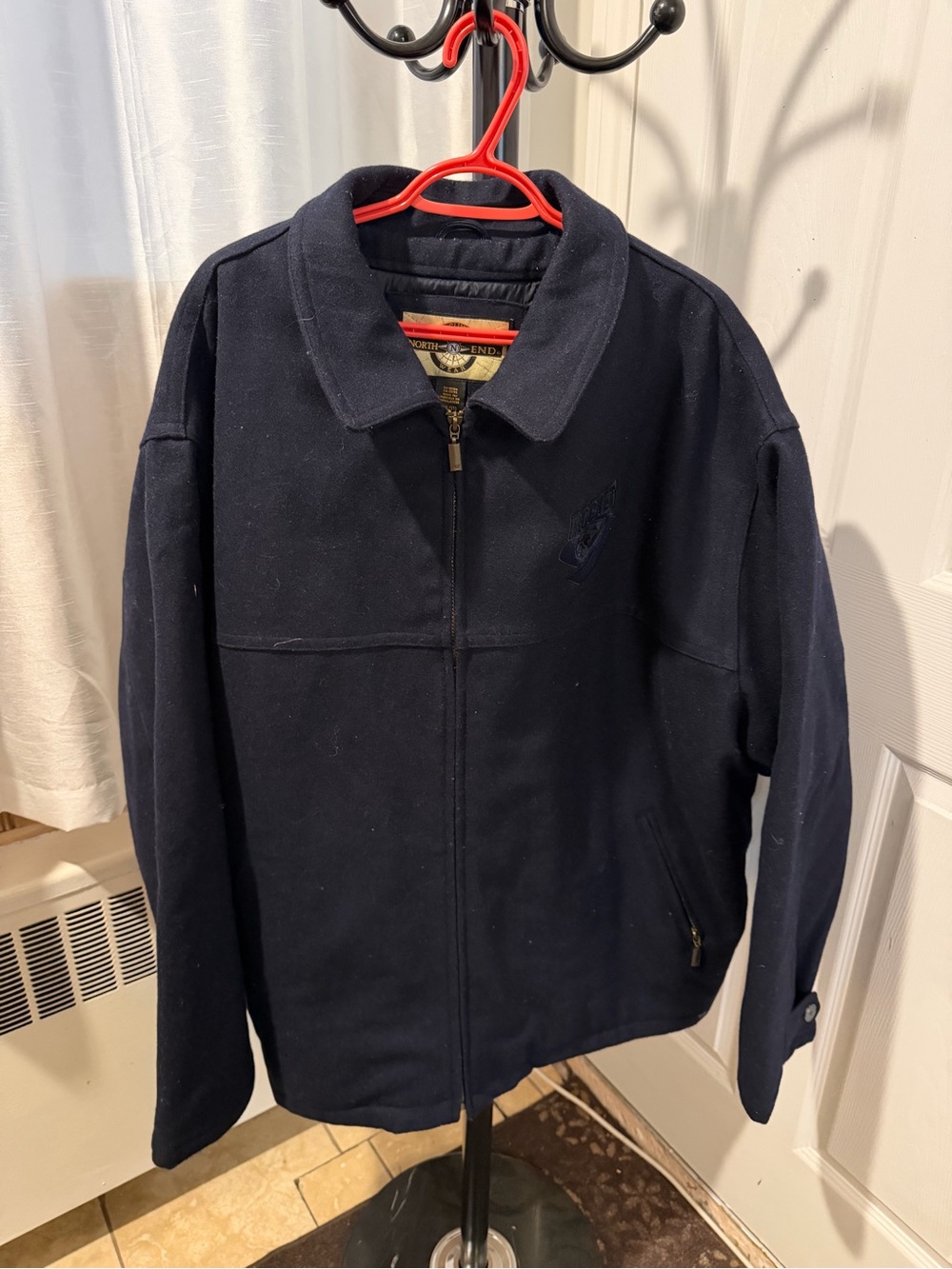 Men's Lightweight Navy Full-Zip Shirt Jacket
